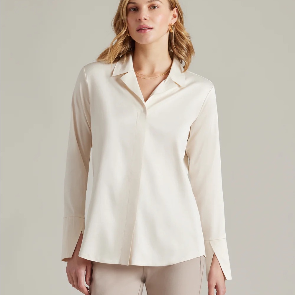NWT Rhone Party Blouse stretch satin with shine